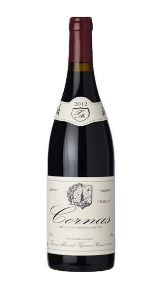 Bottle of Thierry Allemand Cornas Chaillot 2012 wine 750 ml