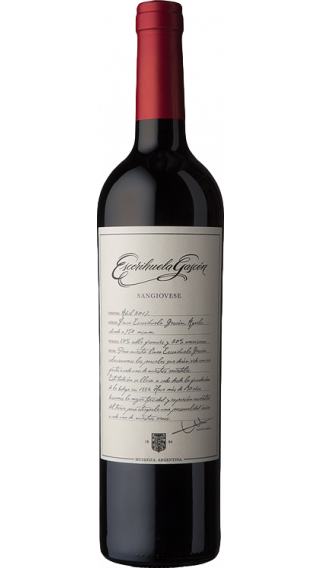 Bottle of Escorihuela Gascon Sangiovese 2019 wine 750 ml