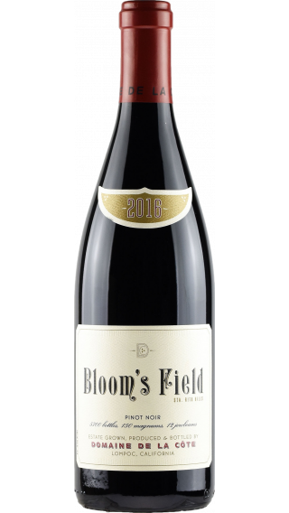 Bottle of Domaine de la Cote Bloom's Field Pinot Noir 2018 wine 750 ml