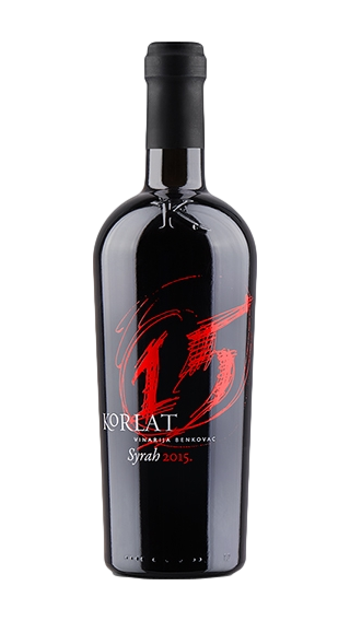 Bottle of Korlat Syrah 2016 wine 750 ml