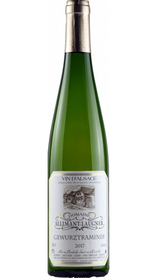 Bottle of Allimant Laugner Gewürztraminer 2018 wine 750 ml