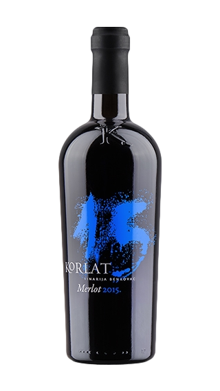 Bottle of Korlat Merlot 2016 wine 750 ml