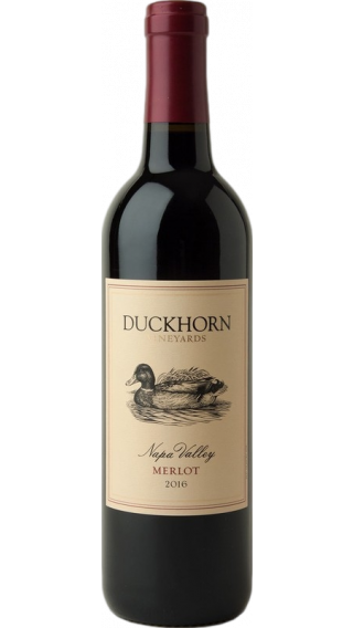 Bottle of Duckhorn Napa Valley Merlot 2016 wine 750 ml