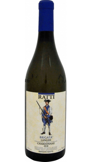 Bottle of Renato Ratti Brigata Langhe Chardonnay 2018 wine 750 ml