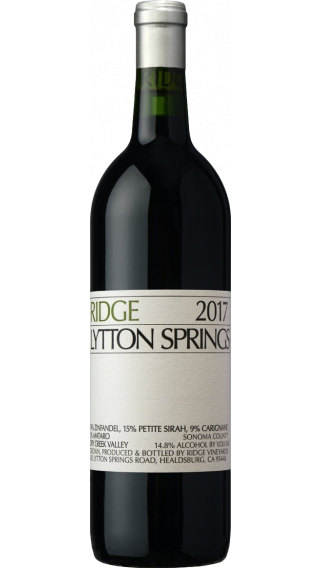 Bottle of Ridge  Lytton Springs 2017 wine 750 ml