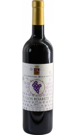 Bottle of Rizzardi Clos Roareti Verona Merlot 2017 wine 750 ml