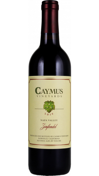 Bottle of Caymus Zinfandel 2016 wine 750 ml