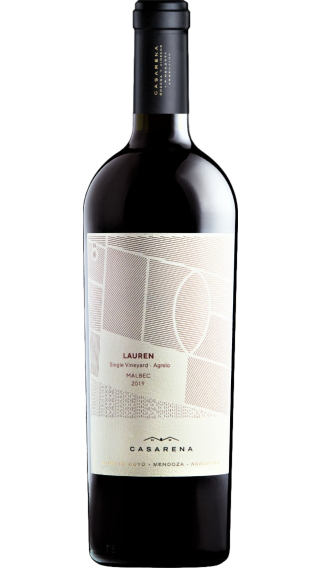 Bottle of Casarena Lauren's Vineyard Malbec 2019 wine 750 ml