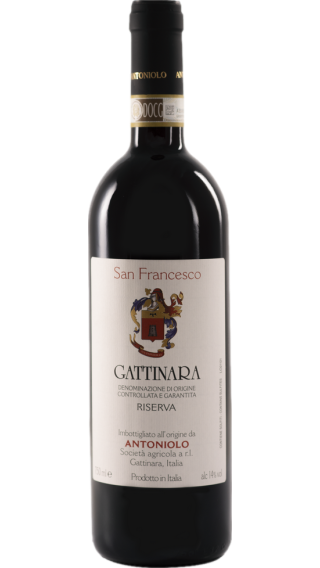 Bottle of Antoniolo San Francesco Gattinara Riserva 2018 wine 750 ml