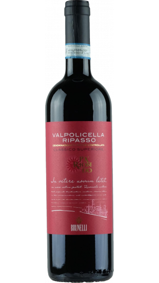 Bottle of Brunelli Ripasso Pariondo 2015 wine 750 ml