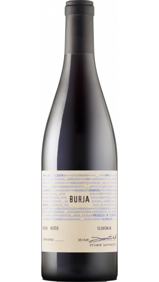 Bottle of Burja Reddo 2018 wine 750 ml