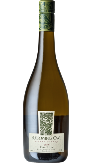 Bottle of Burrowing Owl Pinot Gris 2020 wine 750 ml
