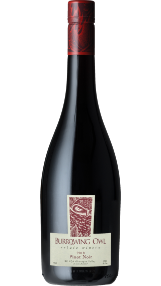 Bottle of Burrowing Owl Pinot Noir 2018 wine 750 ml