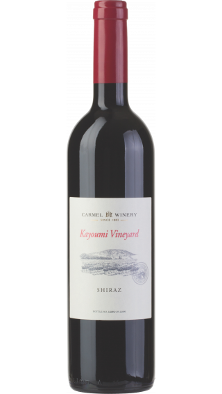 Bottle of Carmel Kayoumi Vineyard Shiraz 2014 wine 750 ml
