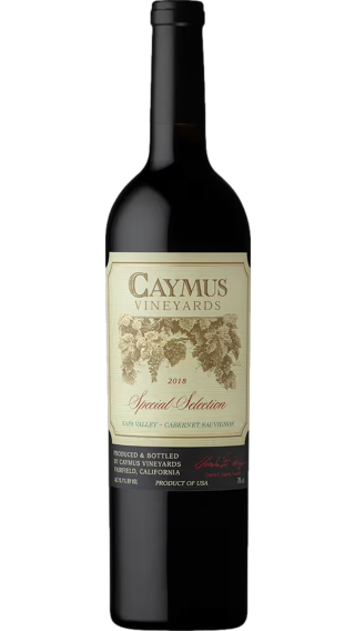 Bottle of Caymus Special Selection Cabernet Sauvignon 2018 wine 750 ml