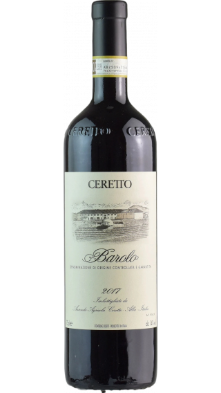 Bottle of Ceretto Barolo 2017 wine 750 ml