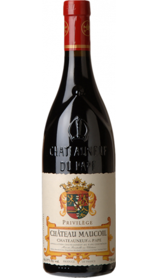 Bottle of Chateau Maucoil Privilege Chateauneuf du Pape 2014 wine 750 ml