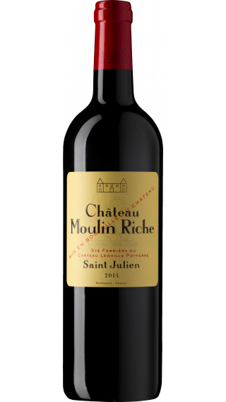 Bottle of Chateau Leoville Poyferre Chateau Moulin Riche 2014 wine 750 ml