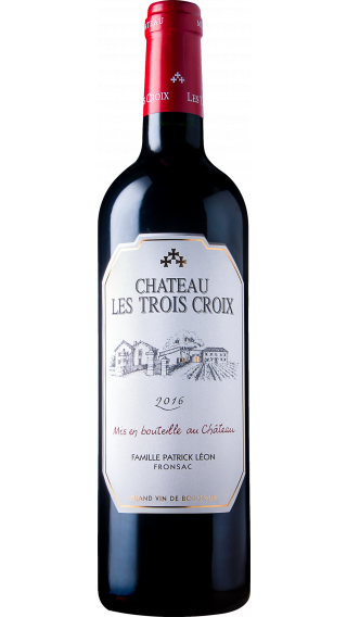 Bottle of Chateau Les Trois Croix Fronsac 2016 wine 750 ml