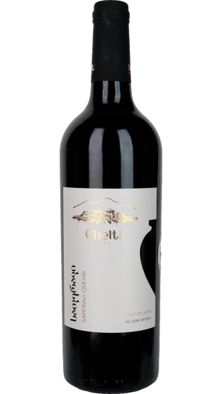 Bottle of Chelti Saperavi Qvevri 2019 wine 750 ml