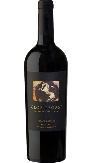 Bottle of Clos Pegase Mitsuko's Vineyard Merlot 2021 wine 750 ml