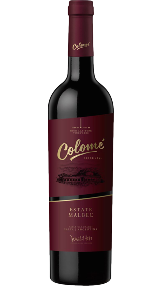 Bottle of Colome Estate Malbec 2021 wine 750 ml