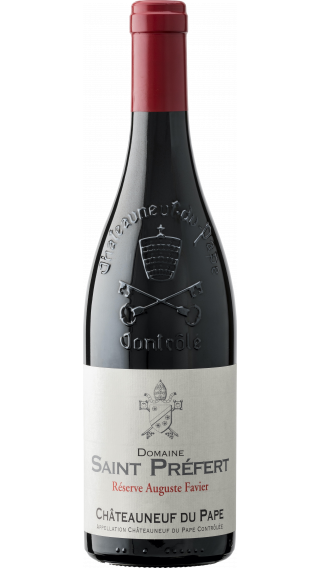 Bottle of Domaine St Prefert Chateauneuf Du Pape Reserve Auguste Favier 2018 wine 750 ml