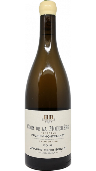 Bottle of Domaine Henri Boillot Puligny-Montrachet 1er Cru Clos de la Mouchere 2019 wine 750 ml