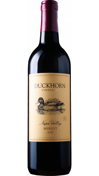 Bottle of Duckhorn Napa Valley Merlot 2017 wine 750 ml