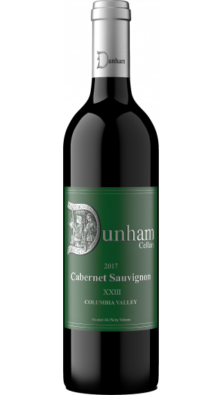 Bottle of Dunham Cellars Cabernet Sauvignon XXIII 2017 wine 750 ml
