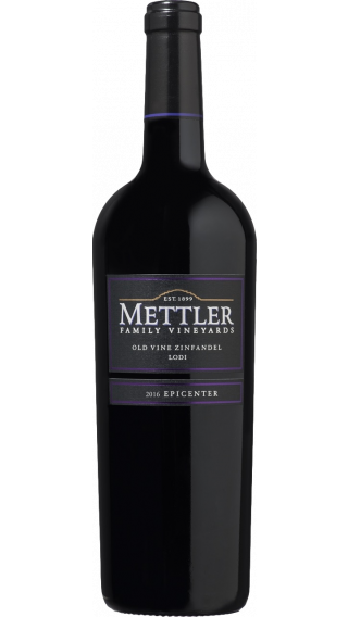 Bottle of Mettler Old Vine Zinfandel 2016 wine 750 ml