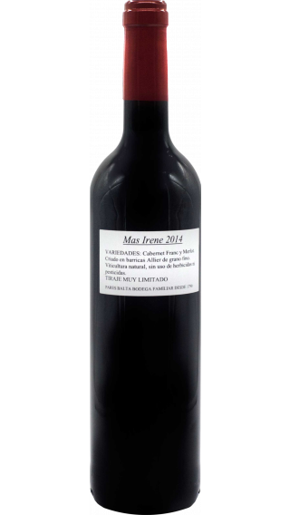 Bottle of Mas Irene 2016 wine 750 ml