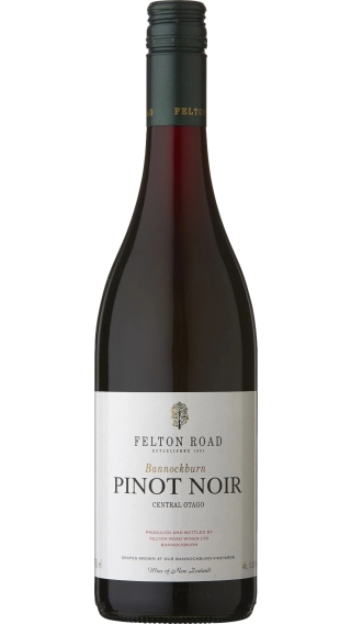 Bottle of Felton Road Bannockburn Vineyard Pinot Noir 2019 wine 750 ml