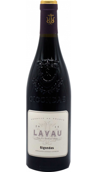 Bottle of Lavau Gigondas 2014 wine 750 ml