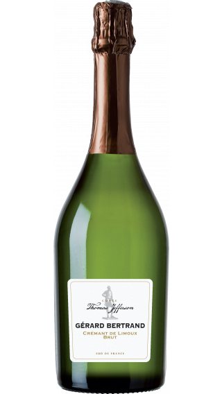 Bottle of Gerard Bertrand Thomas Jefferson Cremant de Limoux Brut 2017 wine 750 ml