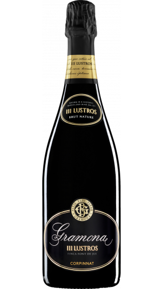 Bottle of Gramona III Lustros Brut Nature 2014 wine 750 ml