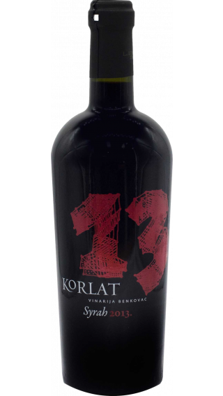 Bottle of Korlat Syrah 2013 wine 750 ml