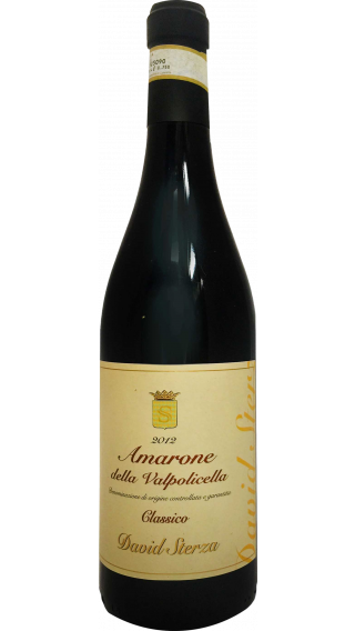Bottle of David Sterza Amarone della Valpolicella Classico 2012  wine 750 ml
