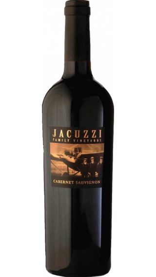 Bottle of Jacuzzi Family Vineyards Cabernet Sauvignon 2016 wine 750 ml