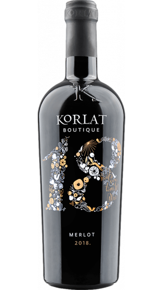 Bottle of Korlat Merlot Boutique 2018 wine 750 ml