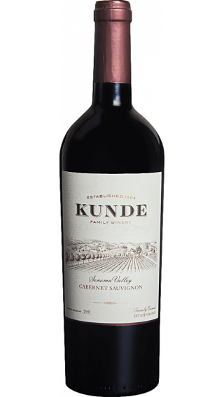 Bottle of Kunde Family Estate Cabernet Sauvignon 2016 wine 750 ml