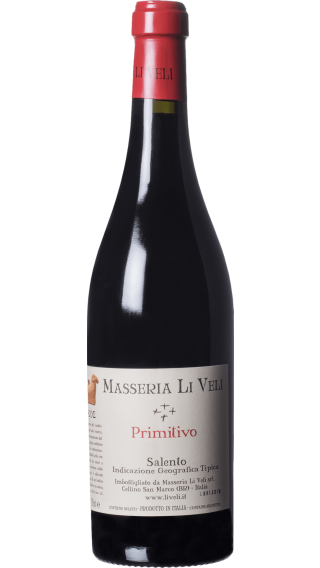 Bottle of Li Veli Askos Primitivo 2021 wine 750 ml