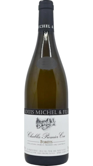 Bottle of Louis Michel & Fils Chablis Premier Cru Forets 2021 wine 750 ml