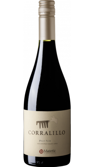 Bottle of Matetic Corralillo Pinot Noir 2017 wine 750 ml