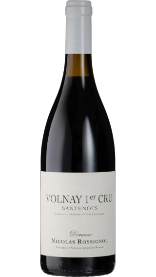 Bottle of Nicolas Rossignol Volnay Premier Cru Santenots 2015 wine 750 ml
