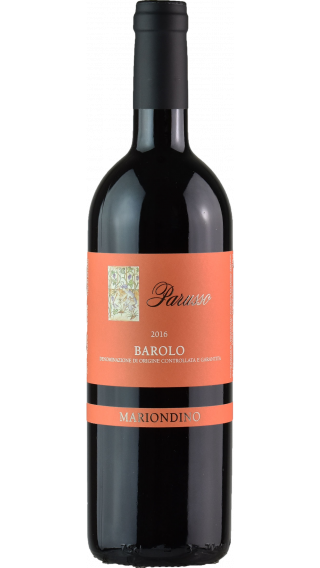 Bottle of Parusso Barolo Mariondino 2016 wine 750 ml