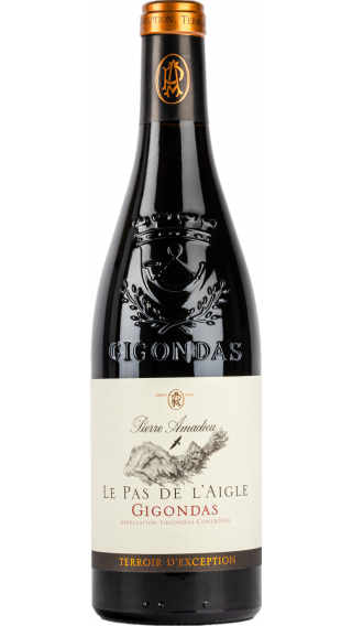 Bottle of Pierre Amadieu Gigondas Le Pas de l'Aigle 2016 wine 750 ml