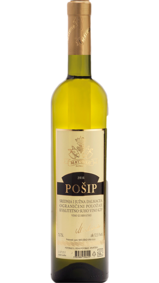 Bottle of Matusko Posip 2022 wine 750 ml