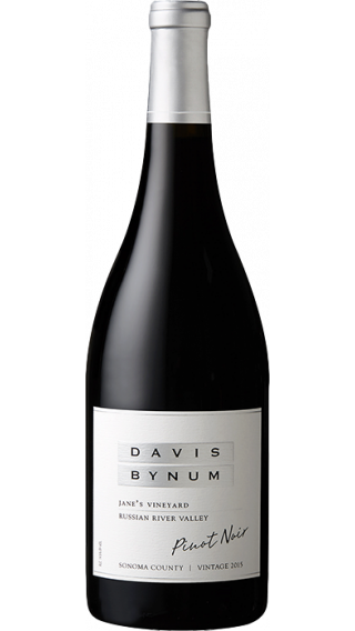 Bottle of Davis Bynum Jane's Vineyard Pinot Noir 2015 wine 750 ml