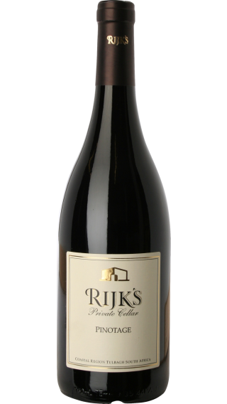 Bottle of Rijk's Private Cellar Pinotage 2019 wine 750 ml